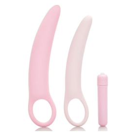 DILATADOR SILICONA PREMIUM SET 2 PIEZAS & VIBRADOR